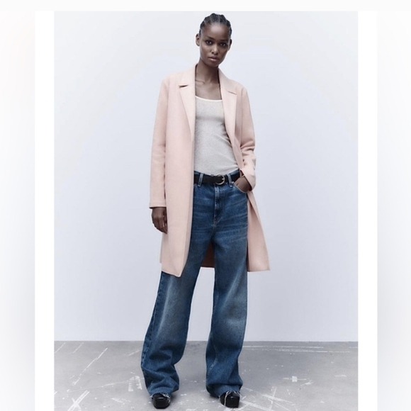 Zara Blush Pink Overcoat - Picture 3 of 3